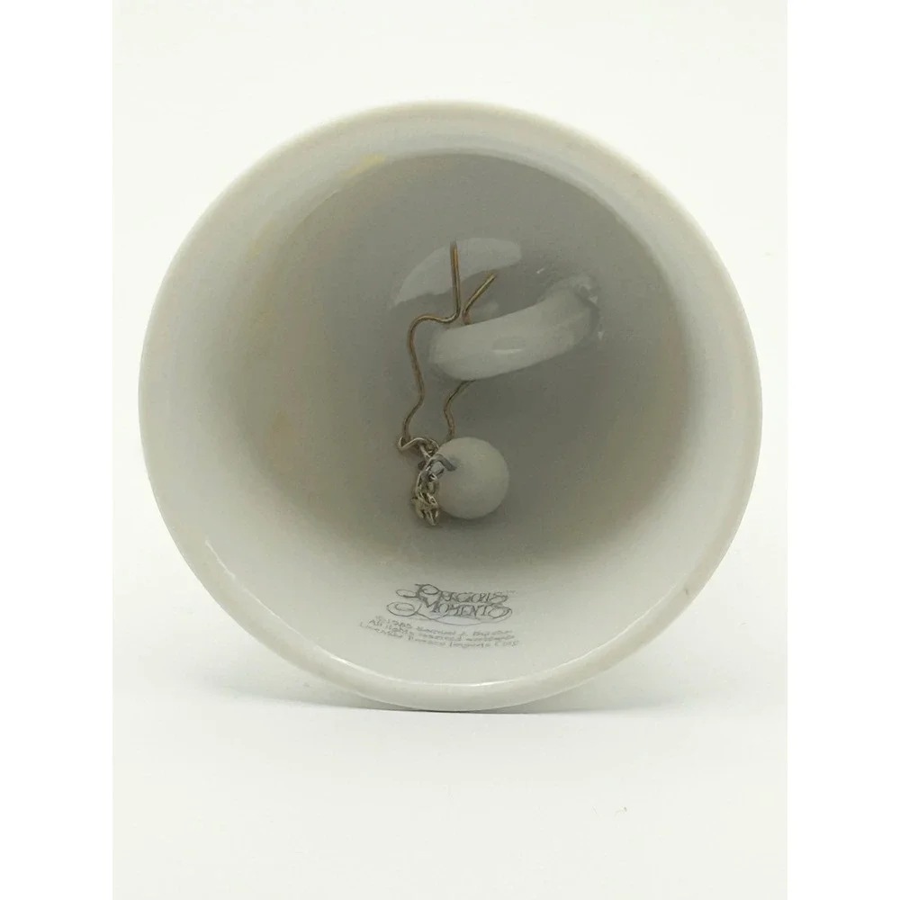 Precious Moments‎ He Leadeth Me Porcelain Bell 1985 Enesco Shepherd Boy Japan